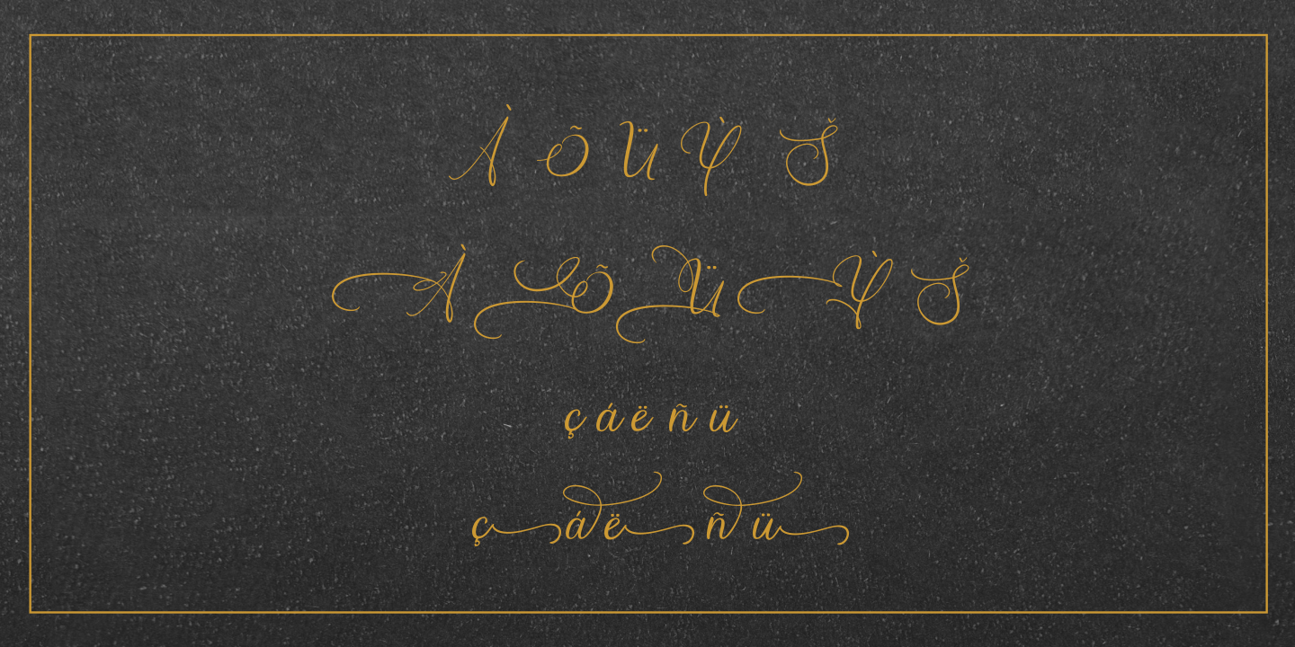 Beispiel einer Wandita signature-Schriftart